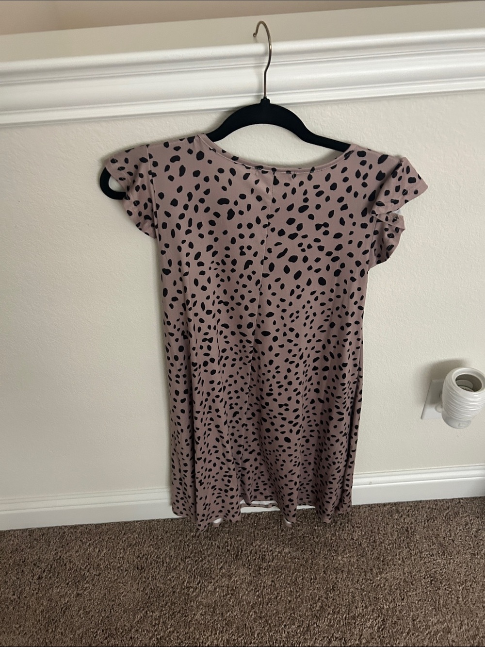 Women’s Mauve Spot Print Midi Dress